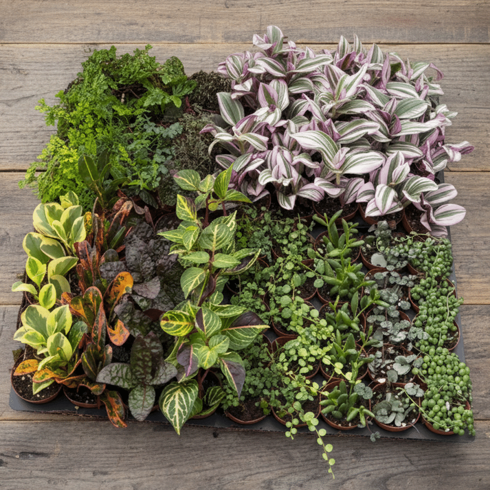 2-inch Max Pack Foliage – 90 Assorted Foliage, Strings, Hoya, Moss - Image 2